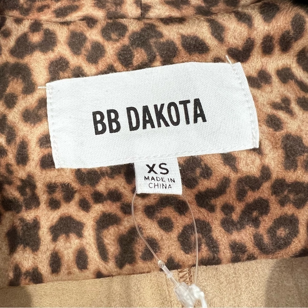 BB Dakota Aleah Leopard Print Faux Suede Jacket XS - Picture 5 of 5